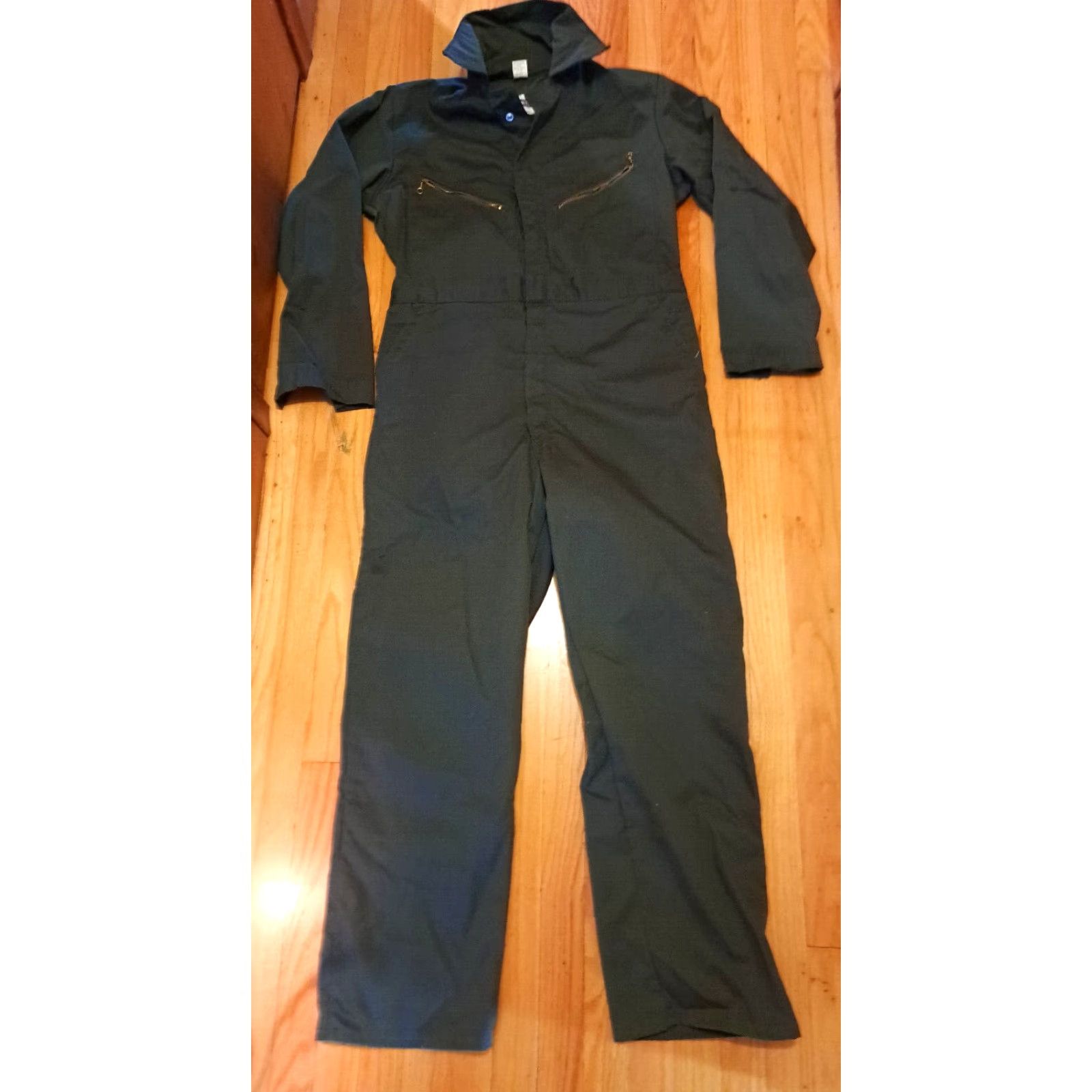Vintage VINTAGE Big Smith Green Canvas USA made Coveralls Unisex Medium EUC Ring Zipper Pockets 35-36W 31Inseam Size ONE SIZE - 2 Thumbnail