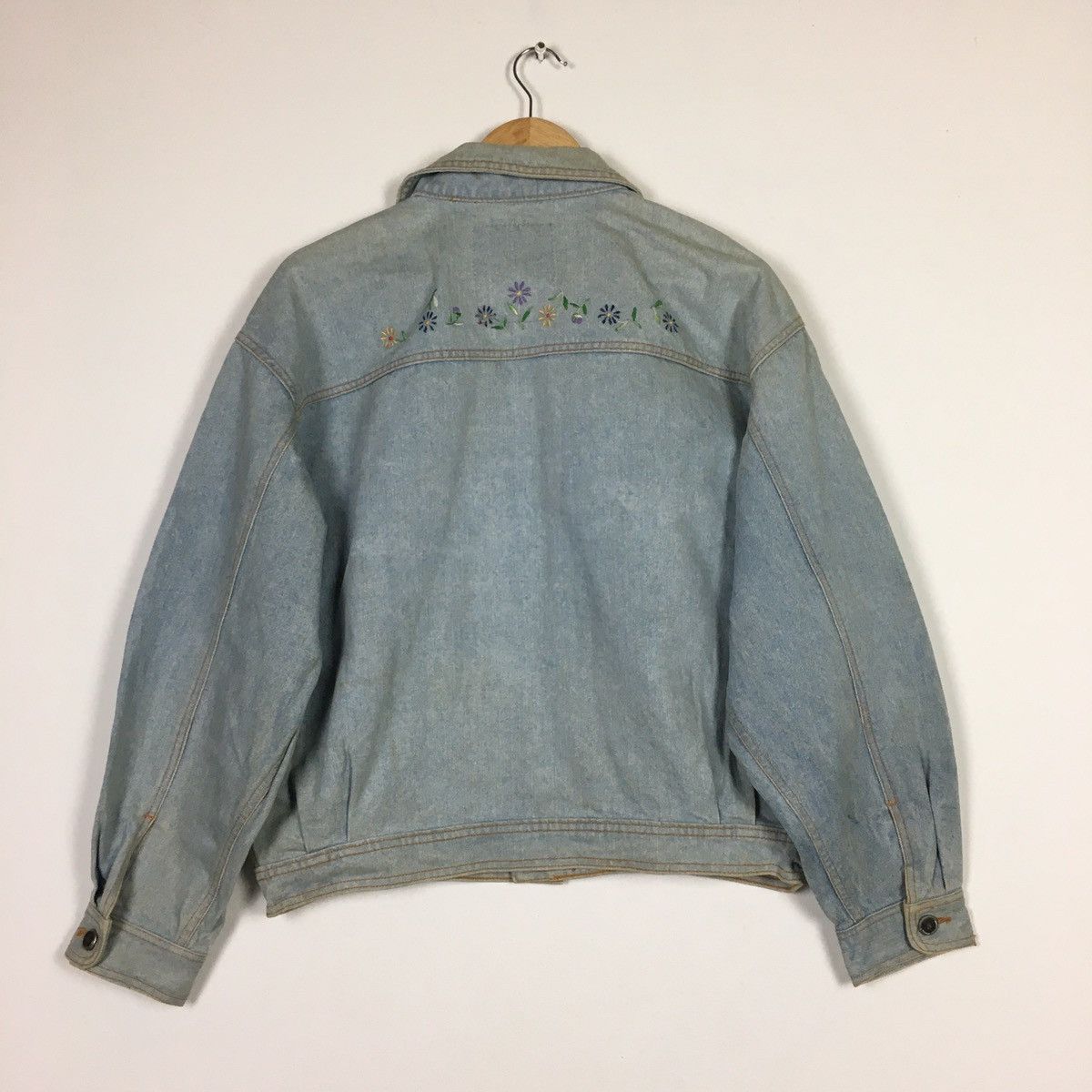 Vintage Vintage Jean Cox Embroidery Denim Jacket Size L / US 10 / IT 46 - 6 Thumbnail
