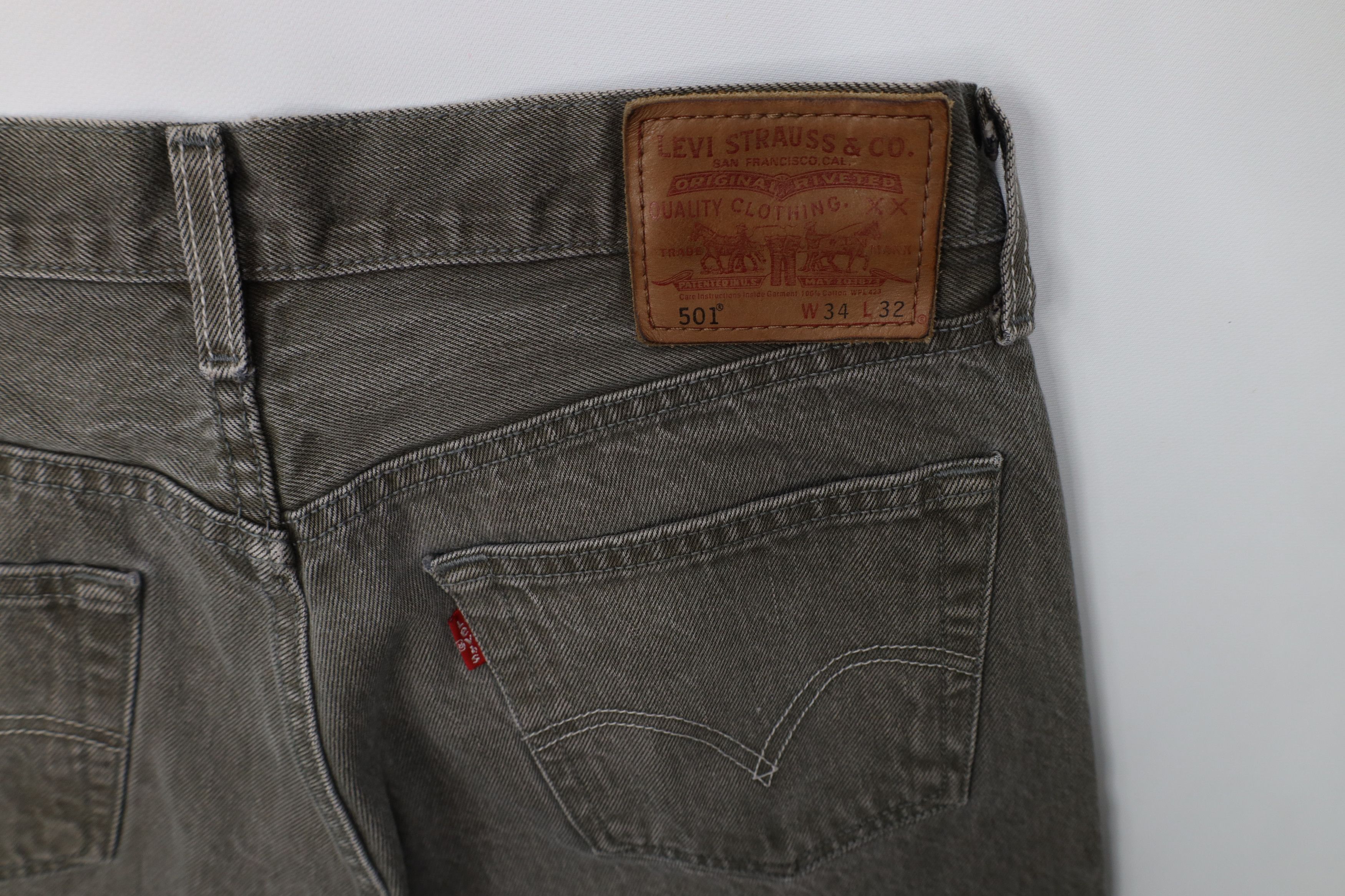 Levi's Vintage Y2K Levis 501xx Button Fly Original Fit Jeans Green Size US 34 / EU 50 - 15 Thumbnail