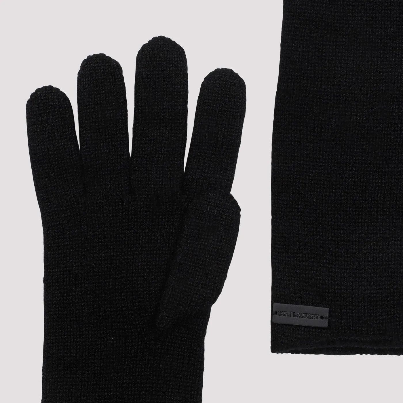 Saint Laurent Paris o1y0126 Size : 7.5 / Gloves in Black Size ONE SIZE - 3 Thumbnail