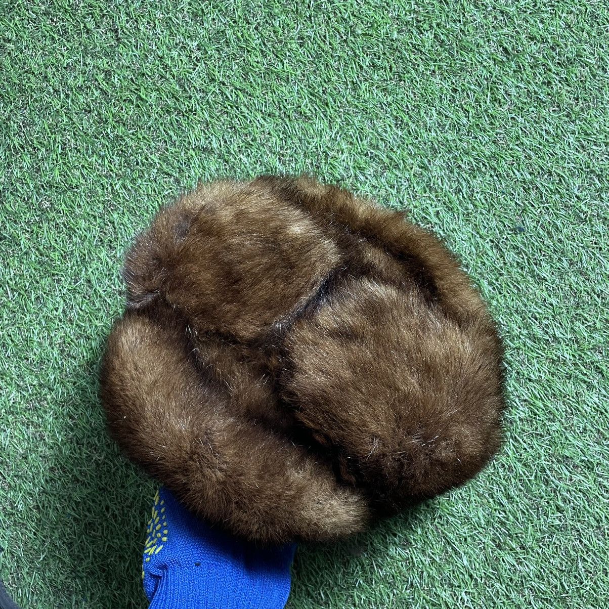 Vintage Vintage 90s Brown Fur Hat Archive Winter Grunge Tapered OS Size ONE SIZE - 2 Thumbnail