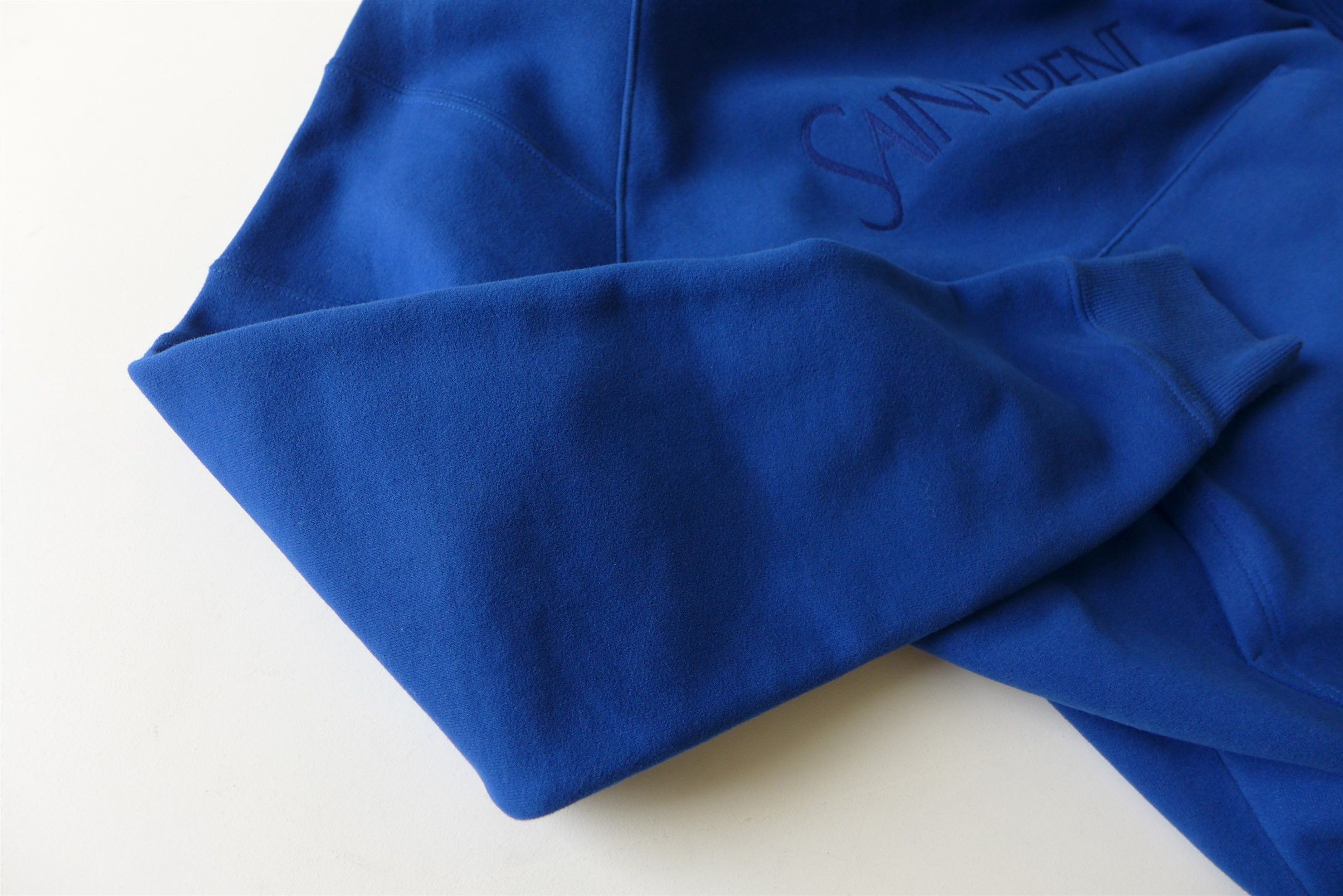 Saint Laurent Paris Saint Laurent Logo Embroidery Hoodie - Blue Cotton Size US M / EU 48-50 / 2 - 11 Thumbnail