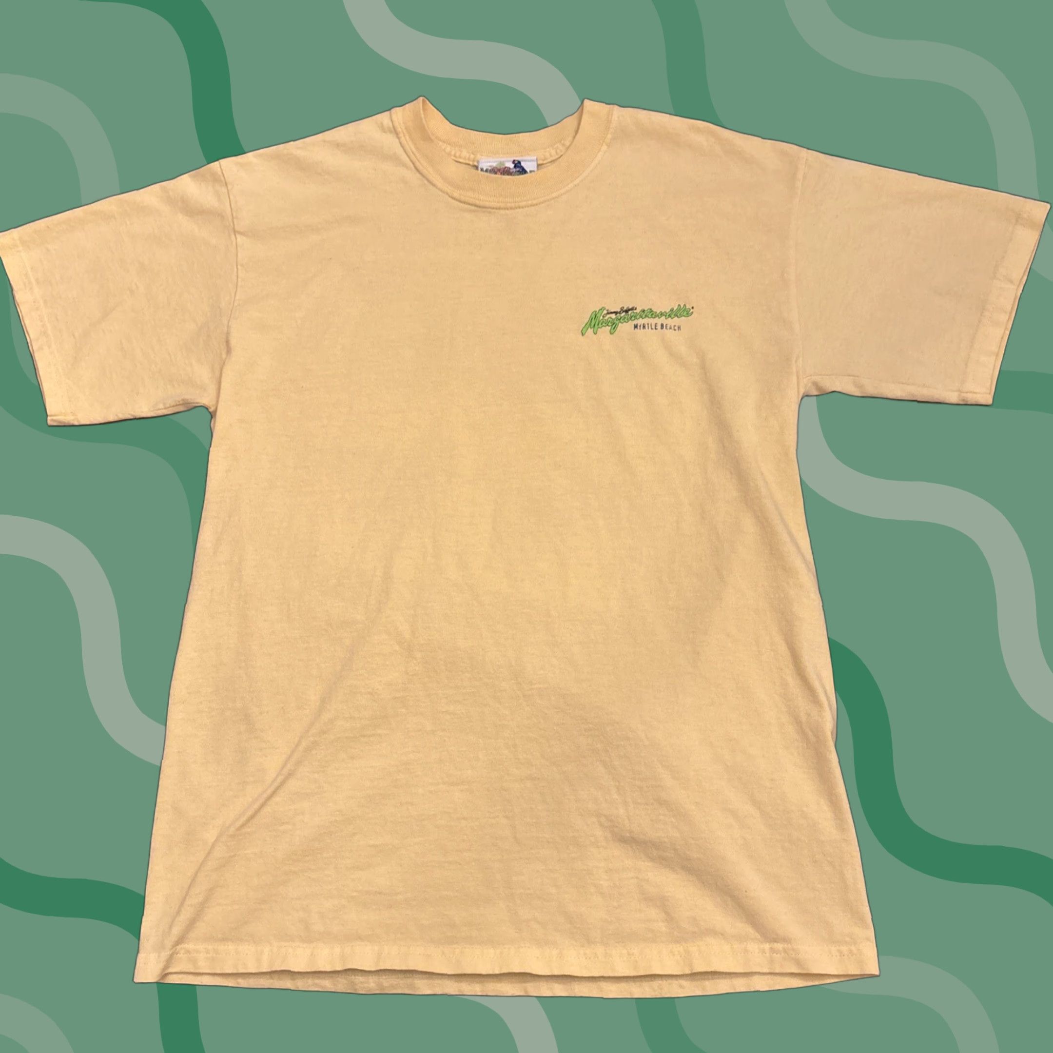 Vintage Margaritaville Shirt Mens Medium Yellow Jimmy Buffett Myrtle Beach Crew Neck Short Sleeve Size US M / EU 48-50 / 2 - 1 Thumbnail