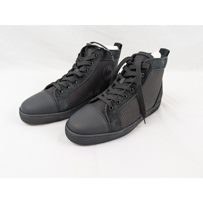 Christian Louboutin o1rshd1 Louis Orlato Flat Hi-Top Sneakers in Black Size US 12 / EU 45 - 7 Thumbnail