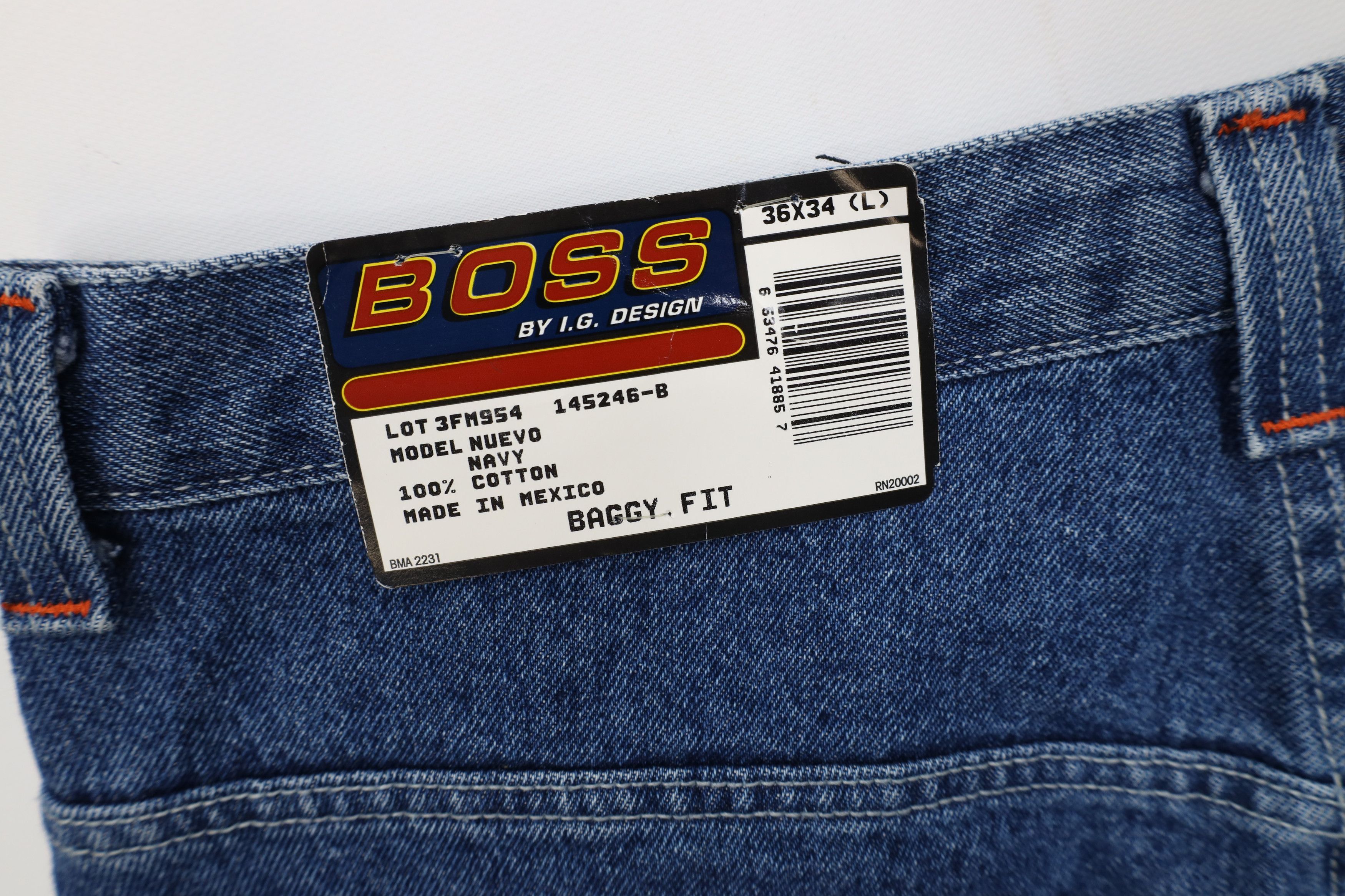 Vintage Deadstock Vintage 90s Boss Streetwear Wide Leg Jeans Size US 36 / EU 52 - 14 Thumbnail