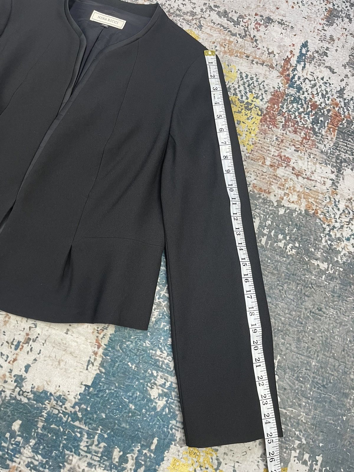 Nina Ricci Nina Ricci Cropped Open Front Trim Lapel Coat Size ONE SIZE - 14 Thumbnail
