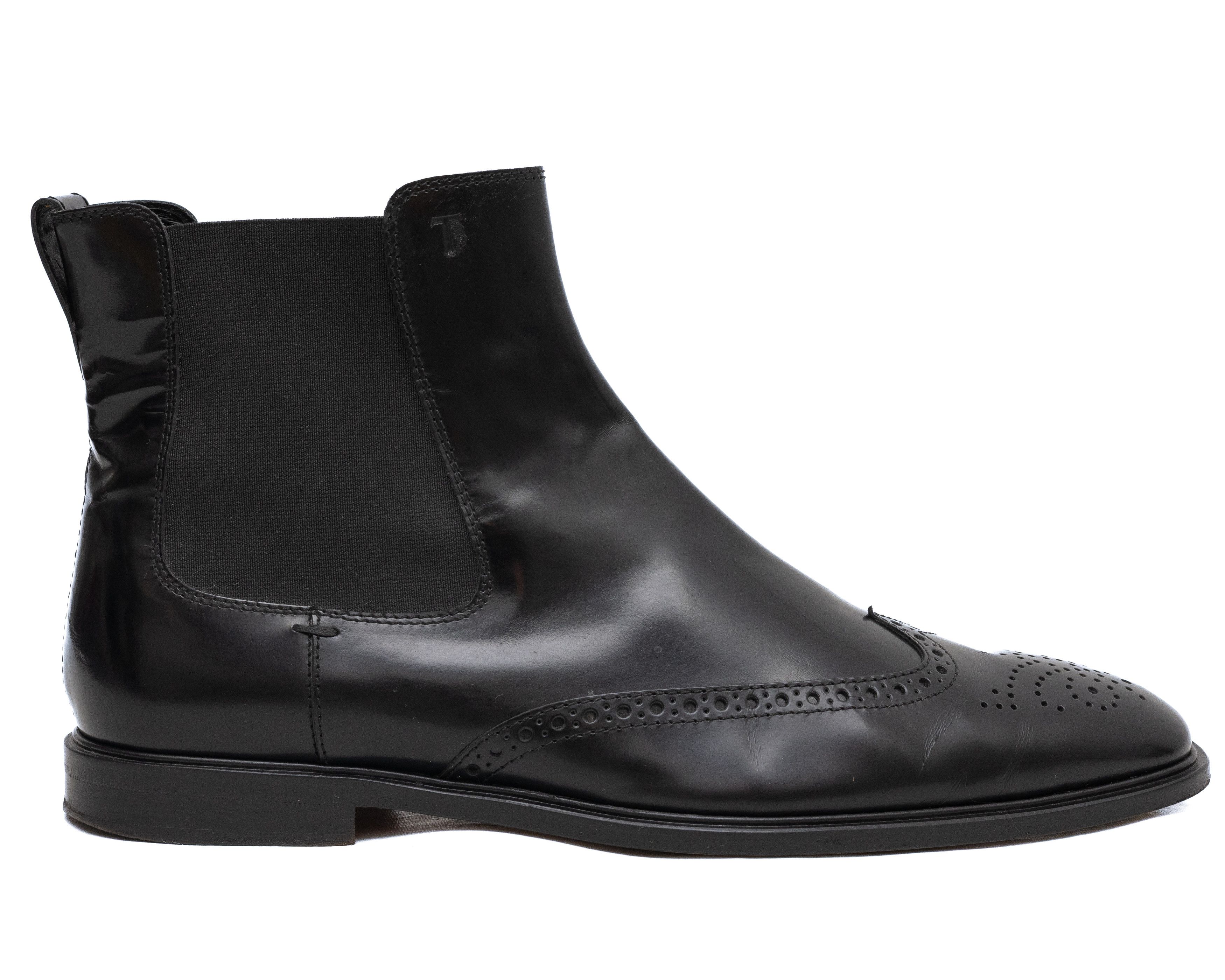 Tod's TOD’S Patent Leather Brogue Chelsea Boots Size US 9.5 / EU 42-43 - 3 Thumbnail