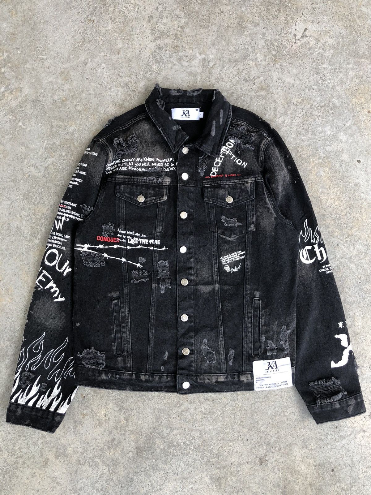 If Six Was Nine Japanese Attire Denim Jacket Broken Size US L / EU 52-54 / 3 - 1 Thumbnail