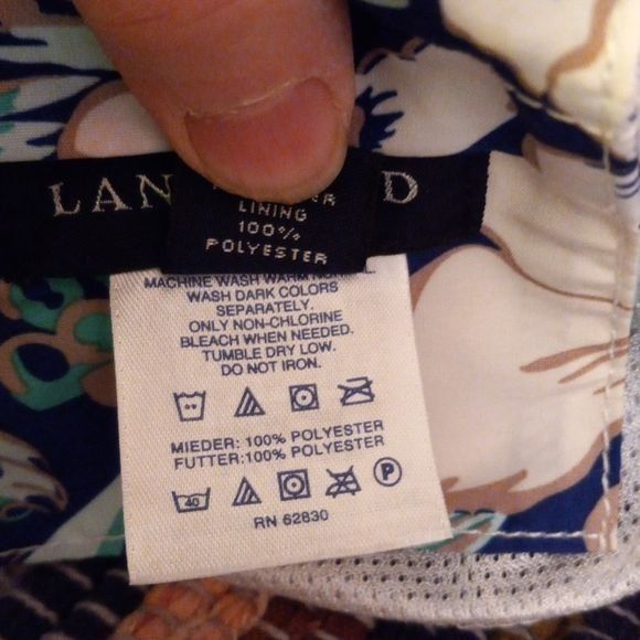 Lands' End Lands End XXL Mens Floral Swim Trunks Elastic Waist Drawstri Size US 44 / EU 60 - 10 Thumbnail