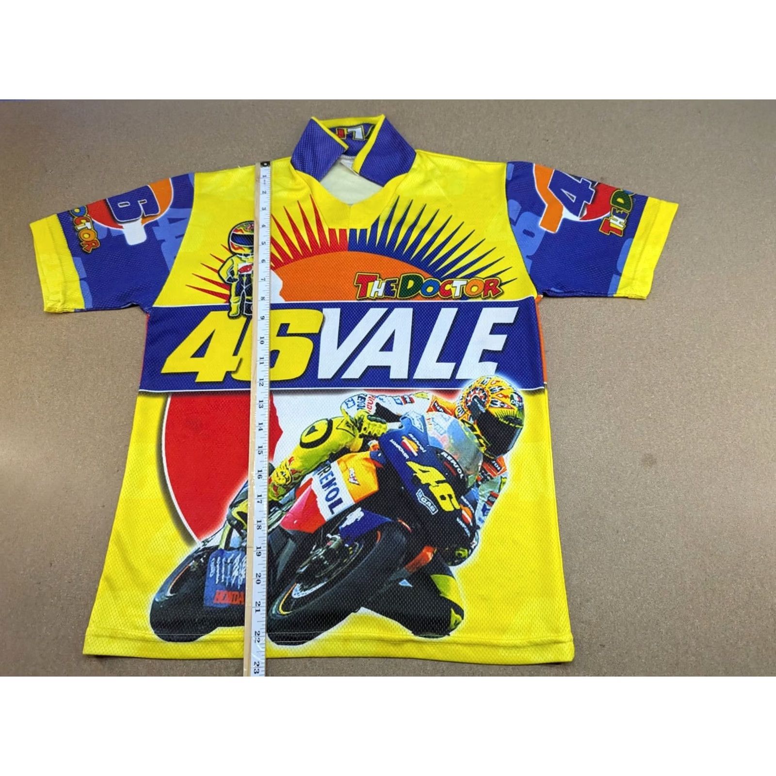 Valentino Valentino Rossi The Doctor VR 46 Mens Shirt Graphic Print Racing Shirt M Multicolor Short Sleeve Round Neck Moisture Wicking Mens Size US M / EU 48-50 / 2 - 6 Thumbnail