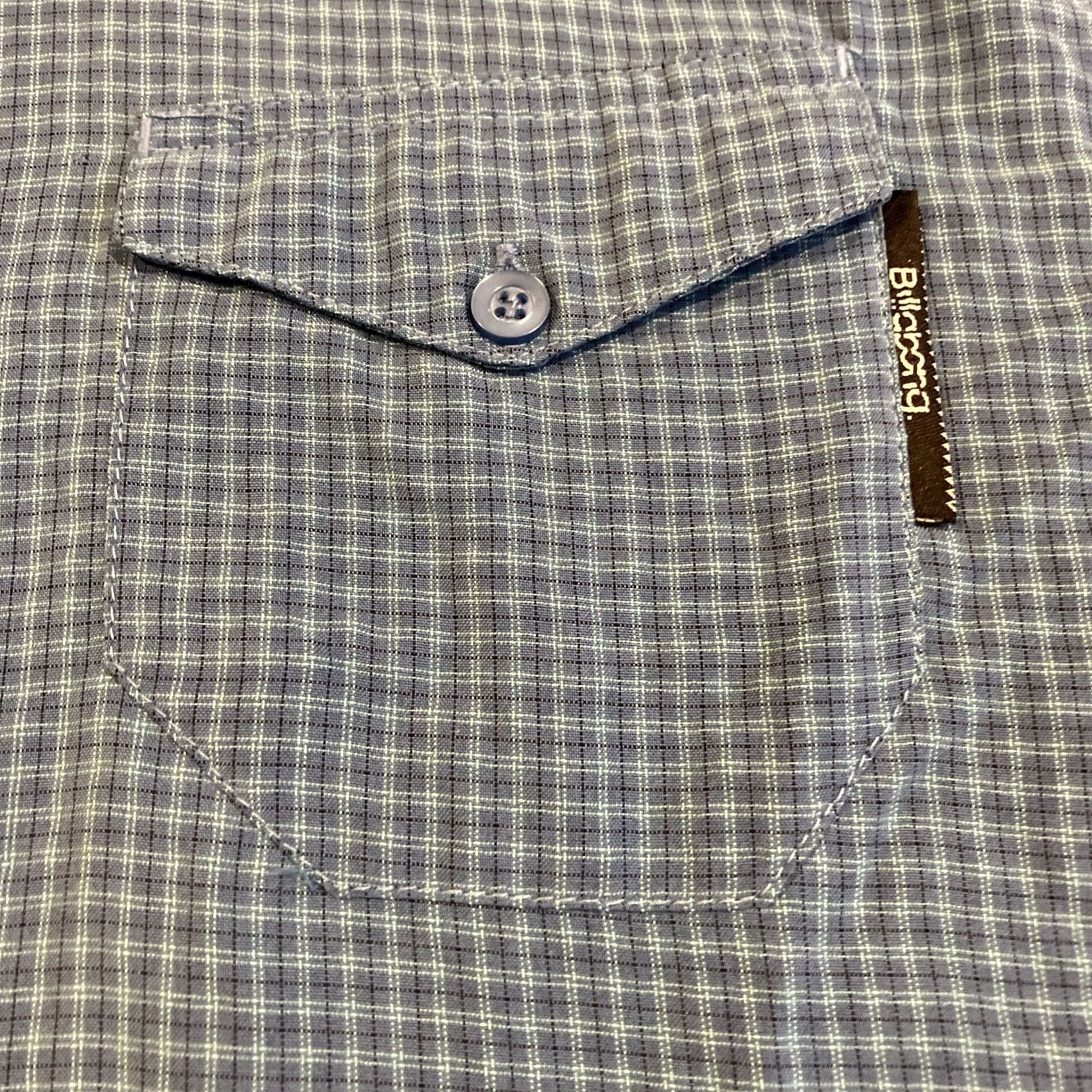 Billabong VINTAGE Billabong Short Sleeve Button Up Shirt Plaid Hawaiian Pattern XL Blue Mens Regular Collar Button Pockets All Seasons Size US XL / EU 56 / 4 - 2 Thumbnail