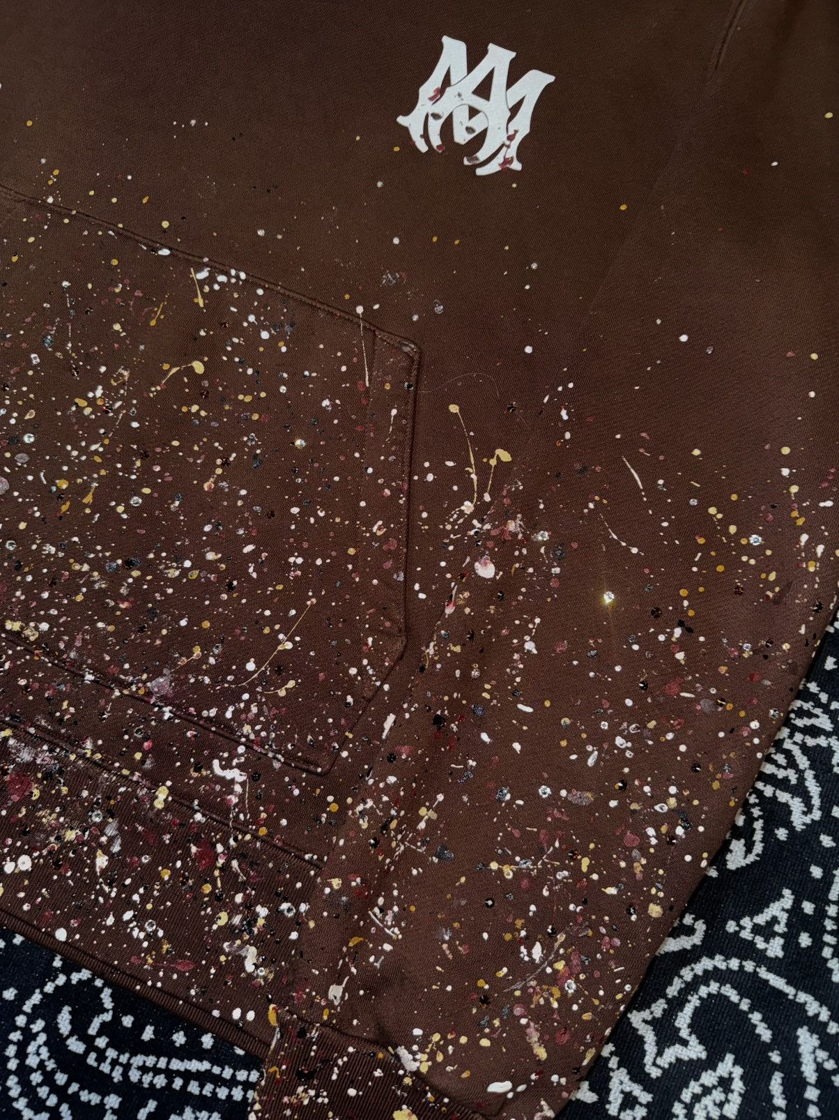 Amiri Amiri Crystal Paint Splatter Hoodie Size US L / EU 52-54 / 3 - 7 Thumbnail