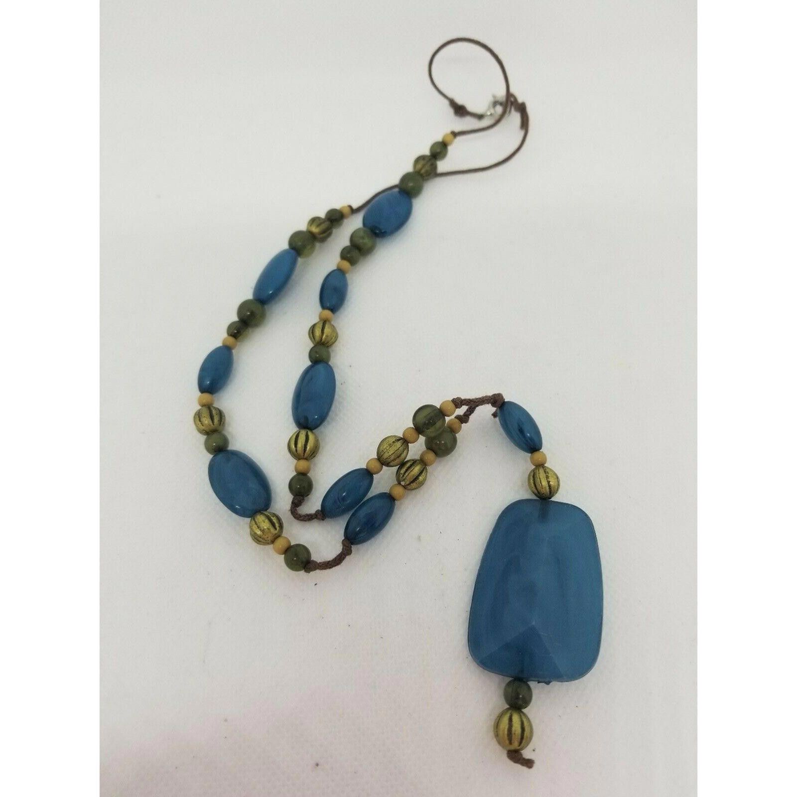 Handmade Handmade Necklace turquoise aqua teal beads Big Long Size ONE SIZE - 6 Thumbnail