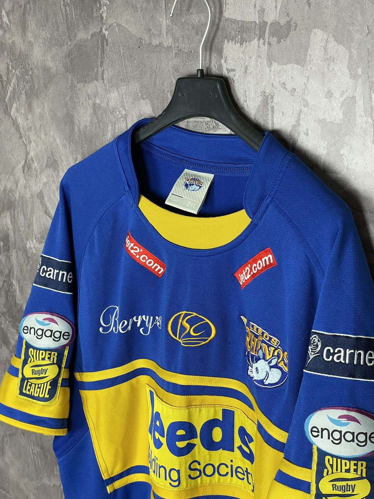 Vintage Vintage Rhinos Leeds Jersey Rugby Y2K Drill Rare Streetwear Size US L / EU 52-54 / 3 - 8 Thumbnail
