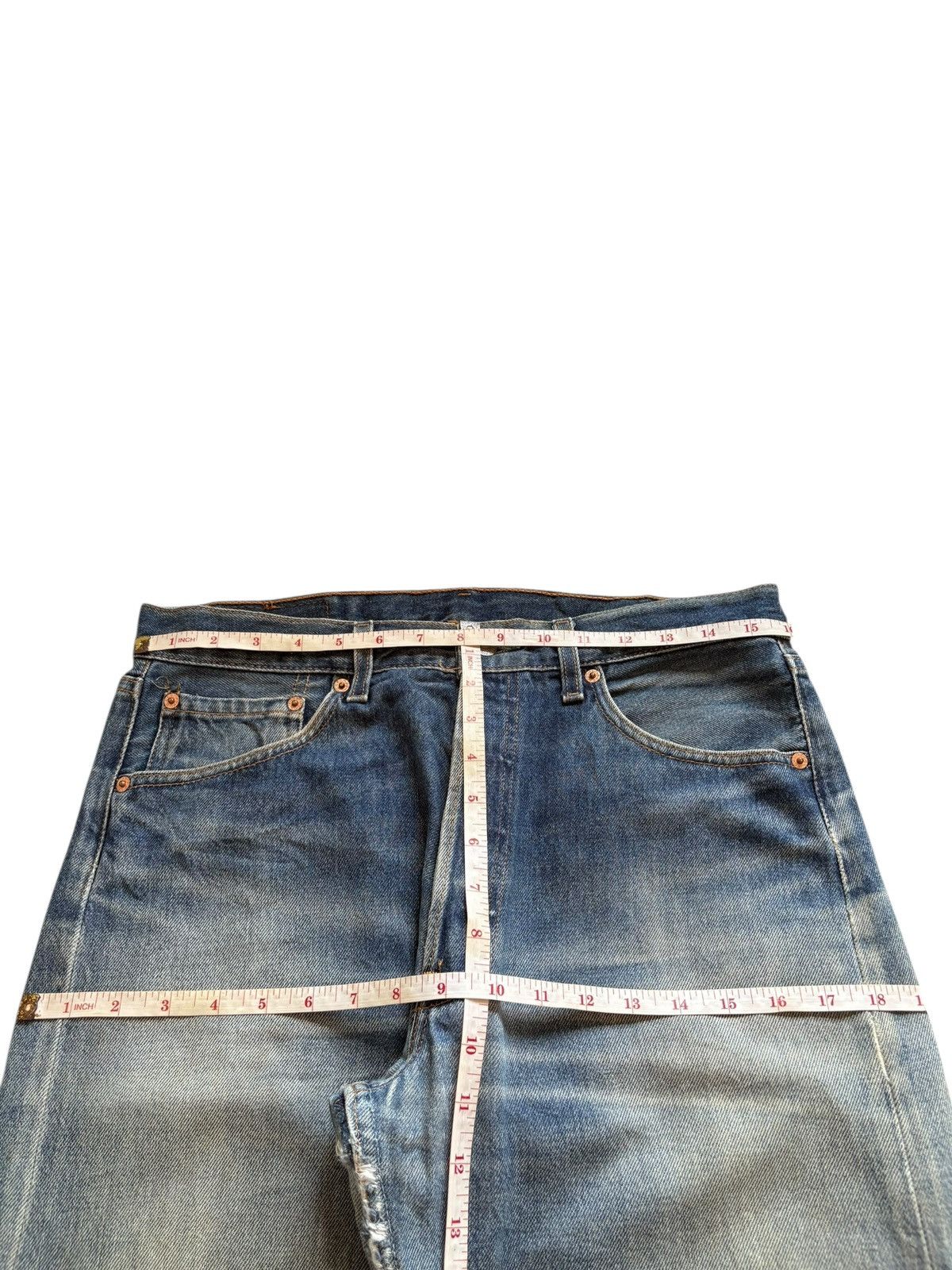 Levi's Vintage 90s Levis 501 Mud Wash Distressed Loose Jeans Size US 33 - 13 Thumbnail