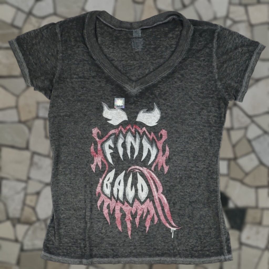 Vintage WWE Authentic Finn Balor Demon Lace Solid V-Neck Basic Black Women's L Shirt Size L / US 10 / IT 46 - 1 Thumbnail