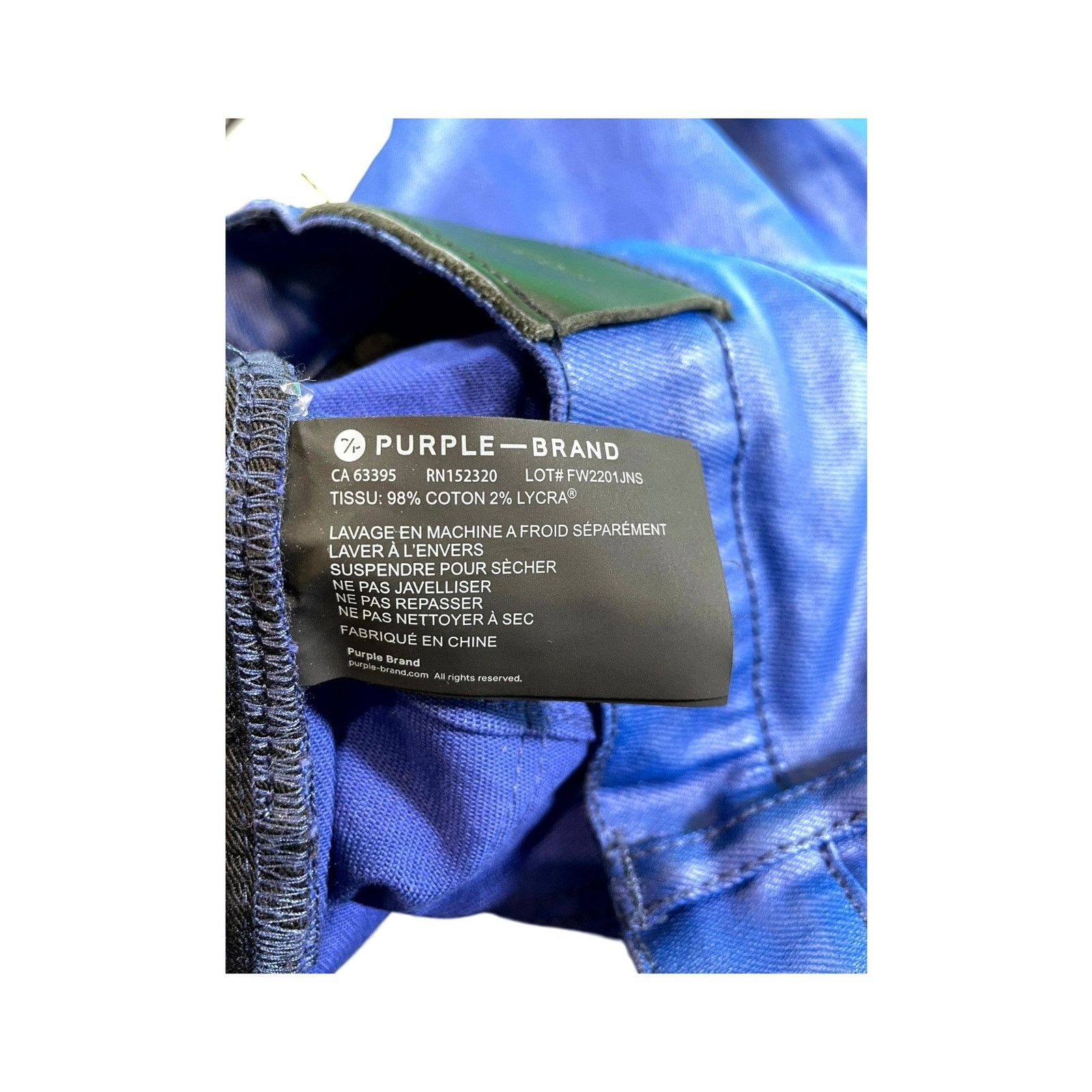 Purple Brand Purple Brand Wax Blue Jeans Size US 31 - 7 Thumbnail