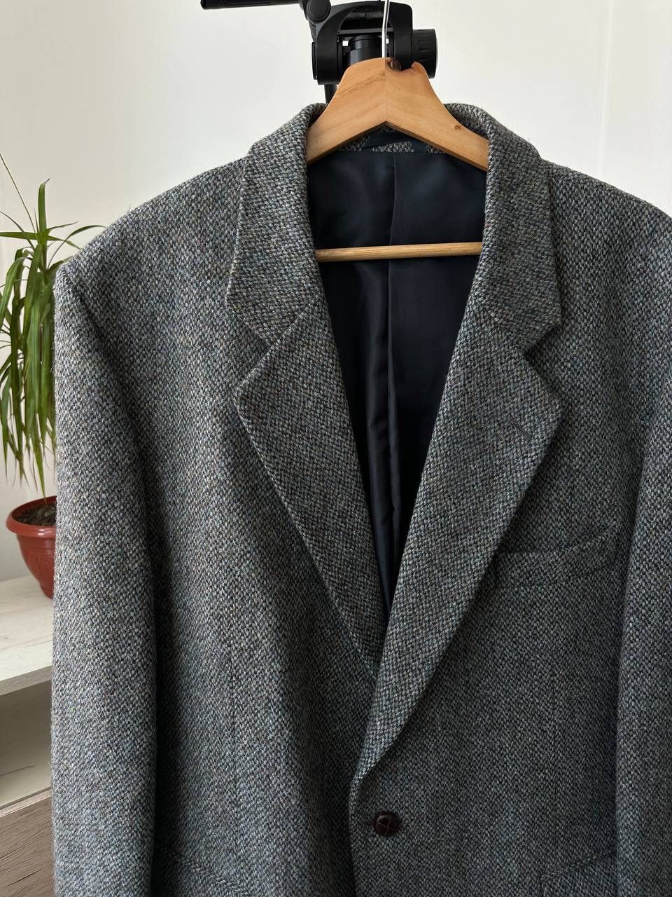 Harris Tweed × Vintage Vintage Harris Tweed Wool Bottons Blazer Coat Jacket Size 52R - 11 Thumbnail