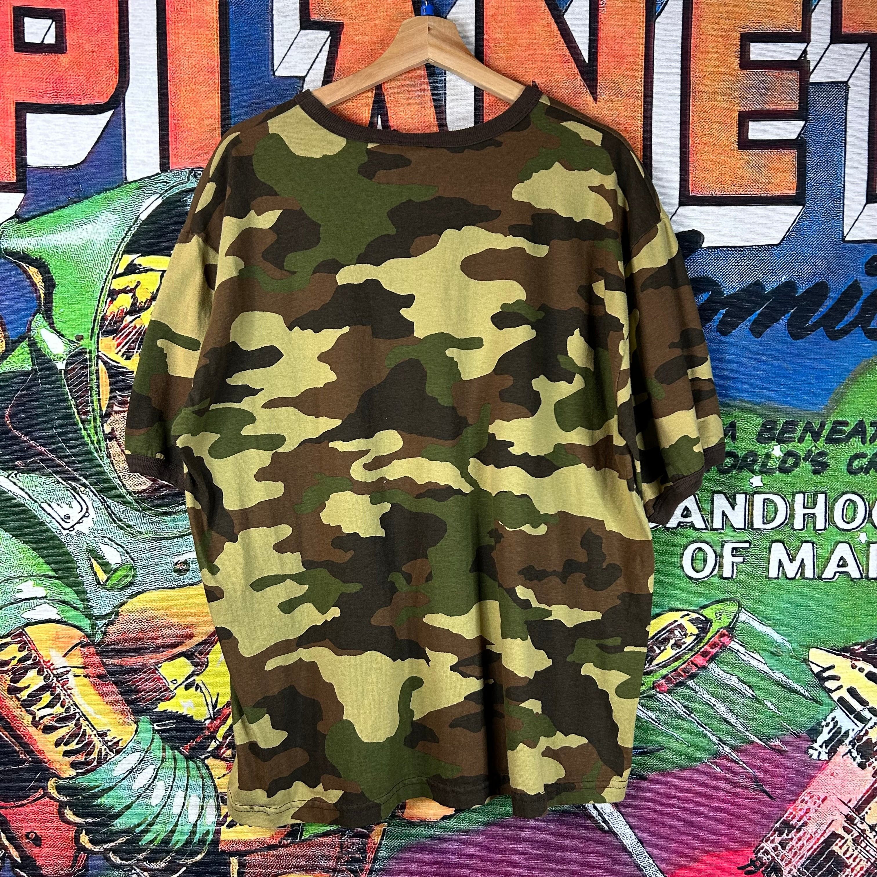 Vintage Vintage Y2K No Boundaries Camo ‘Can You See Me Now’ Ringer Size US XL / EU 56 / 4 - 2 Thumbnail