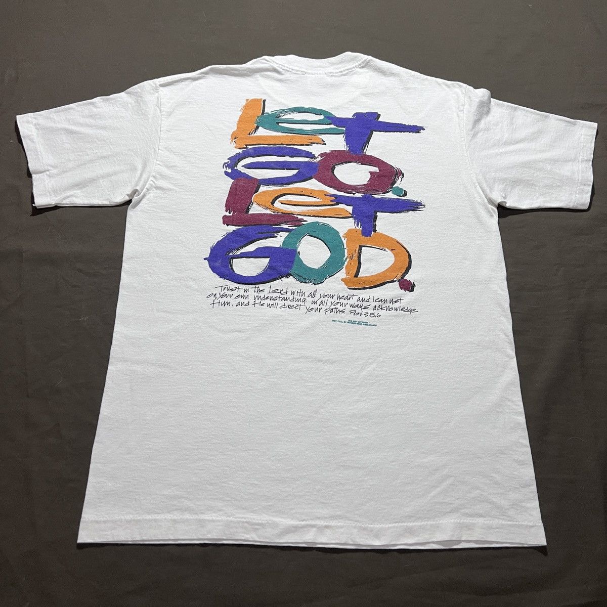 Vintage Vintage 90s Let Go Let God Bible Holy God Jesus Promo Tee Size US L / EU 52-54 / 3 - 2 Thumbnail