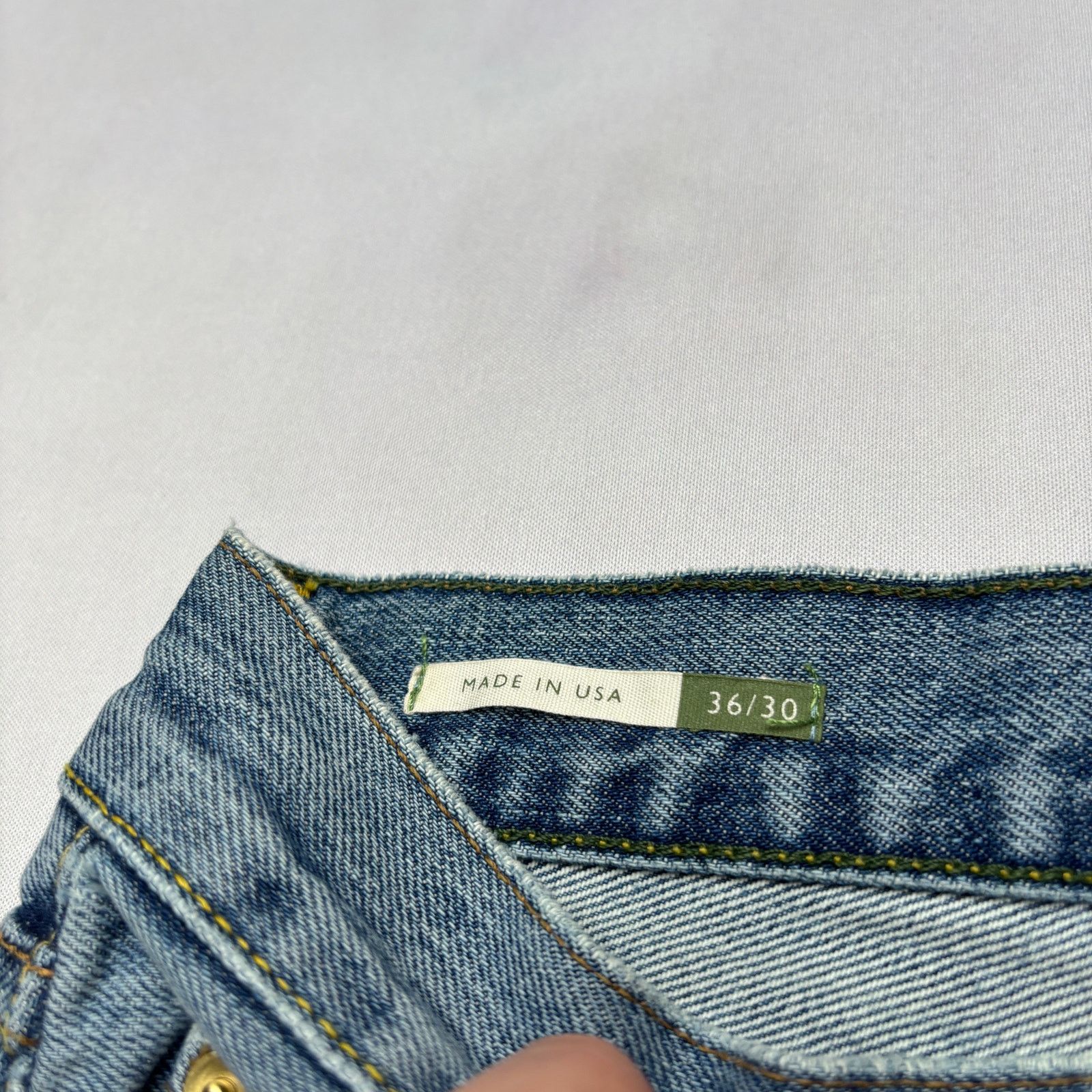 Sid Mashburn $185 Sid Mashburn Light Wash Denim 36x30 Slim Straight Jeans Size US 36 / EU 52 - 4 Thumbnail