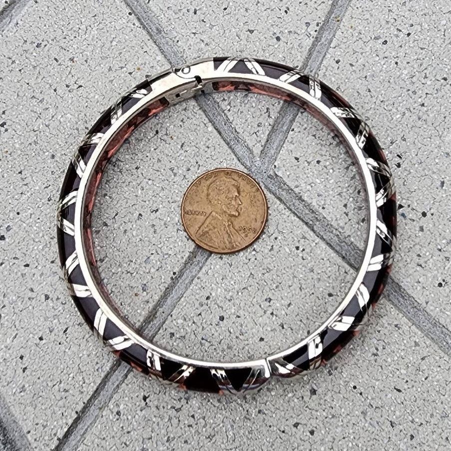 Designer Angelique De Paris Bamboo Thin Sterling Silver Bracelet Size ONE SIZE - 3 Thumbnail