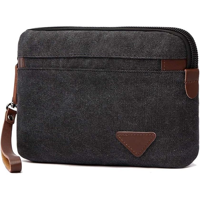 Other Canvas Bag Large Clutch Bag Wallet Purse Zipper Pouch Handba Size ONE SIZE - 1 Thumbnail