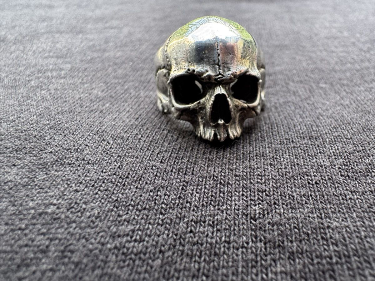 Other Ape Object Sterling Silver Skull Ring - Half-Jaw Design Size ONE SIZE - 1 Thumbnail