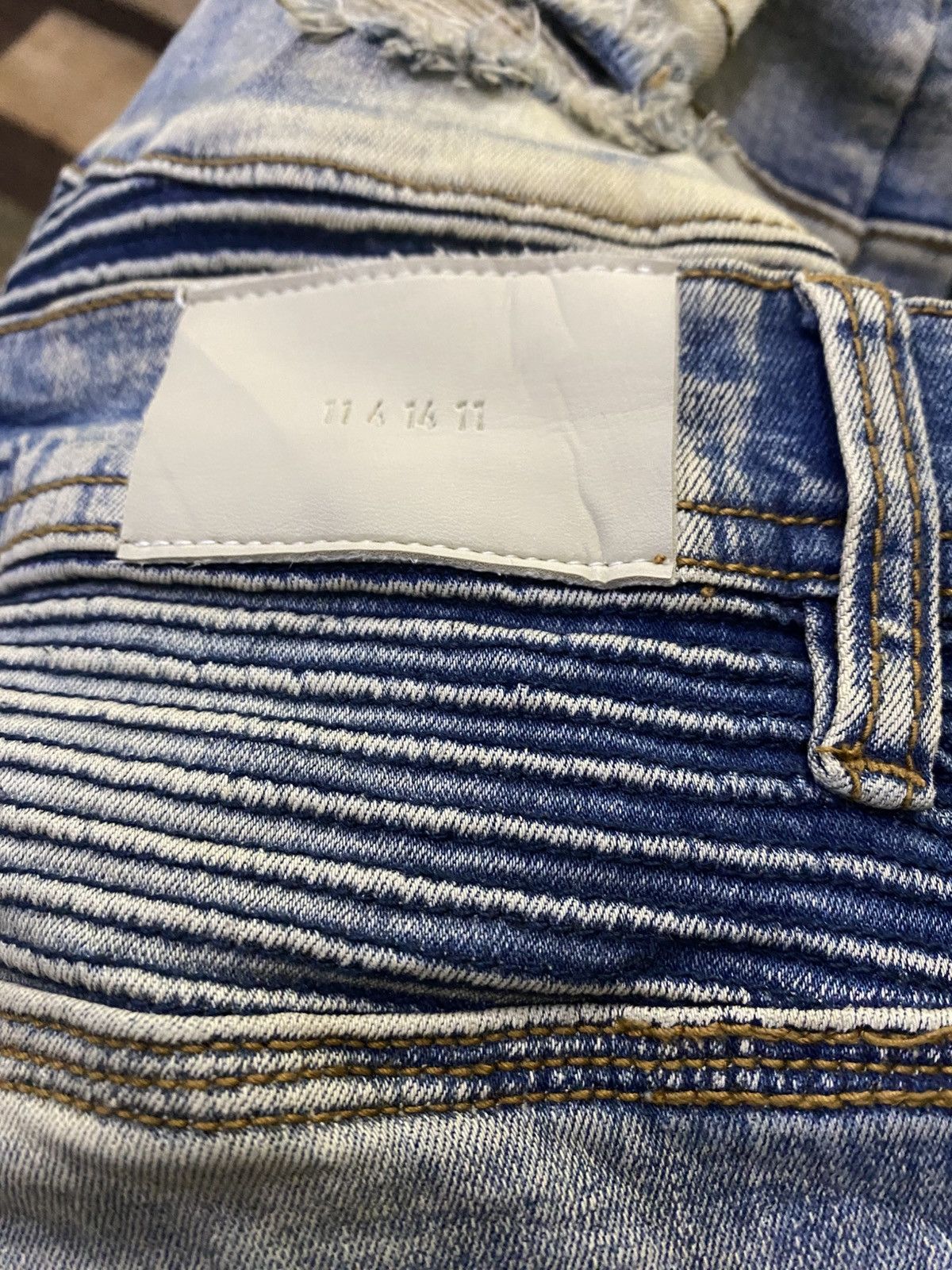 Designer Rare 11 4 14 11 Biker Denim Distressed Size US 38 / EU 54 - 15 Thumbnail