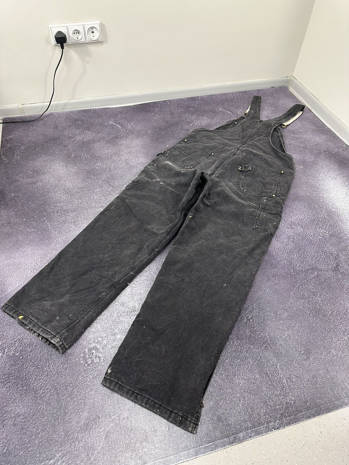 Carhartt Vintage 90s Carhartt Double Knee Black Work Overall Size US 40 / EU 56 - 11 Thumbnail