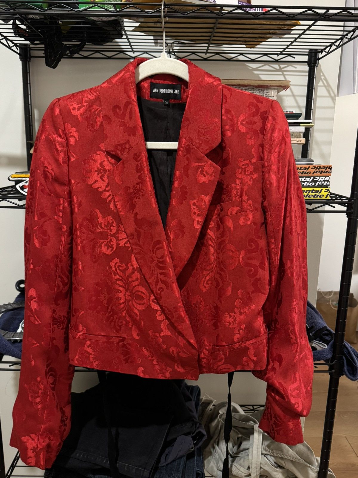 Ann Demeulemeester ANN DEMEULEMEESTER - FW19 SATIN PATTERNED BACK STRAPS Size 36R - 1 Thumbnail