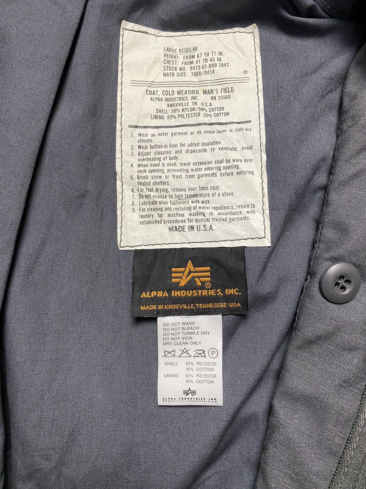 Alpha Industries × Vintage RN35569 Alpha Industries Coat Cold Weather Man's Field Parka Size US L / EU 52-54 / 3 - 10 Thumbnail