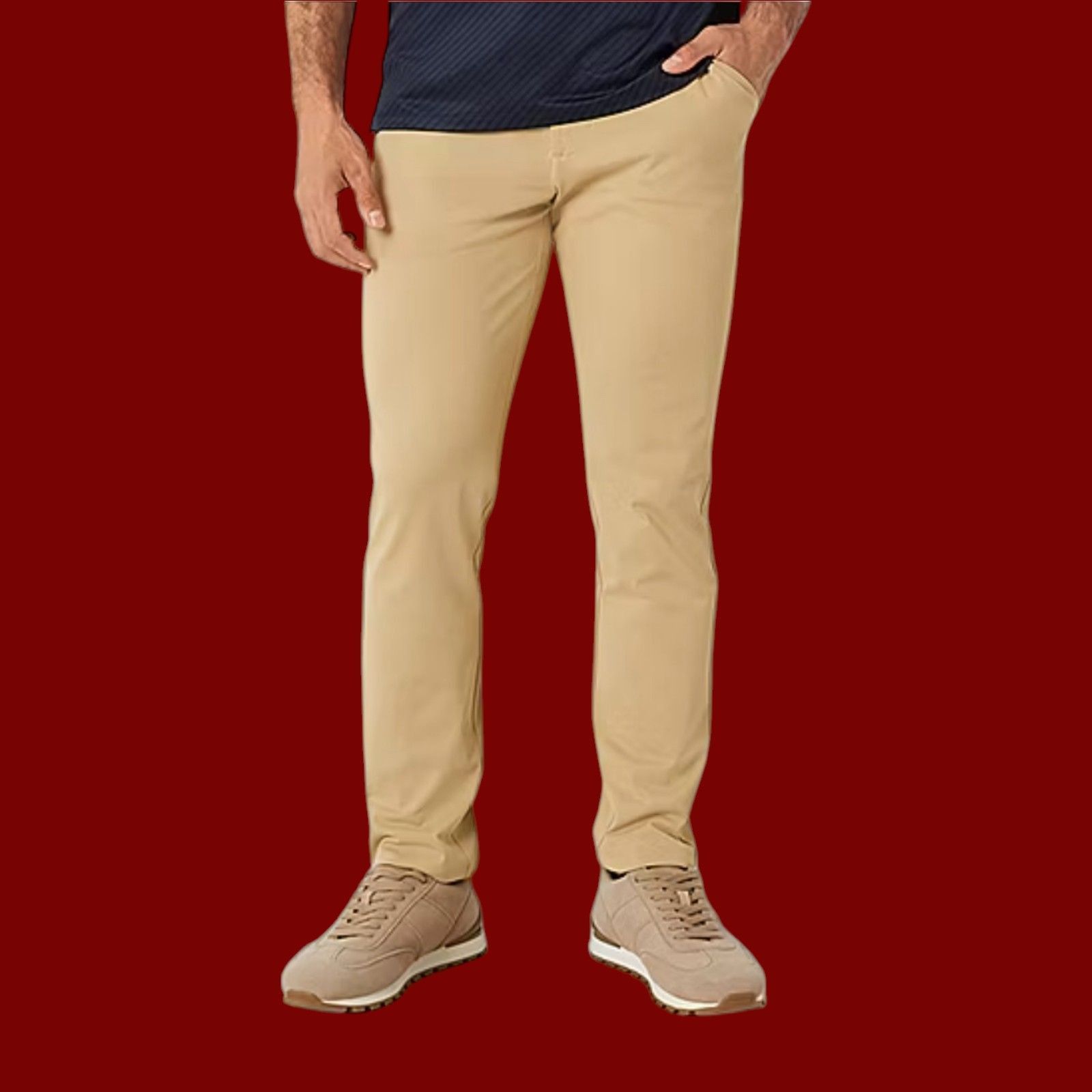 Other Stylus - Men's Slim Fit Flat Front Chino Pants - 5 Pockets - Size US 36 / EU 52 - 1 Thumbnail