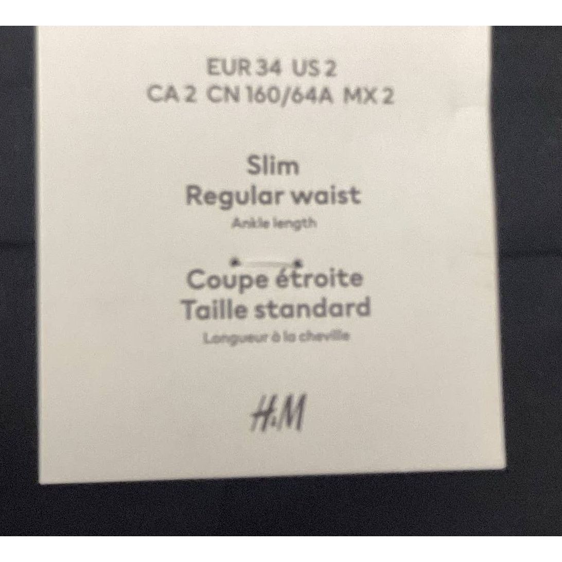 H&M New H&M Womens Size 2 Slim Black Capri Cropped Pants Size 26" / US 2 / IT 38 - 7 Thumbnail
