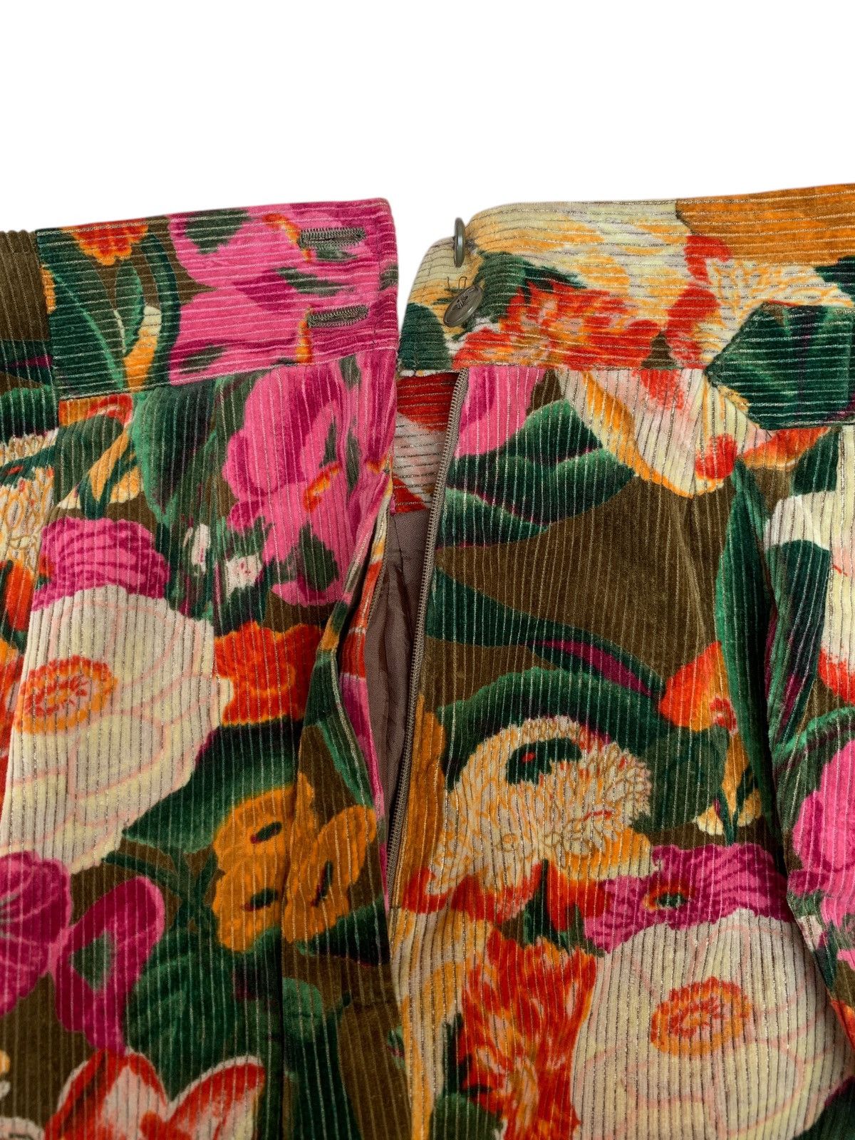 Designer × Kenzo Vintage kenzo paris flower corduroy pants Size 28" / US 6 / IT 42 - 6 Thumbnail