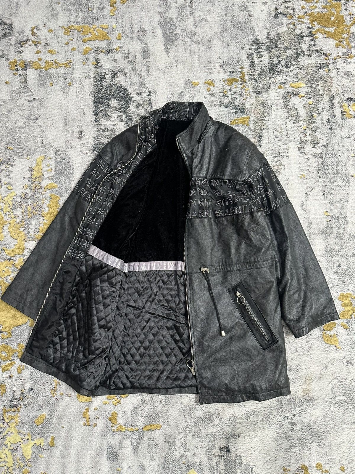 Gianni Valentino Gianni Valentino Spellout Leather Jacket Size US M / EU 48-50 / 2 - 2 Thumbnail