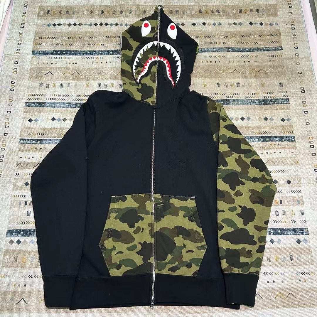 Bape BPAE CAMO SHARK FULL ZIP HOODIE Size US L / EU 52-54 / 3 - 1 Thumbnail
