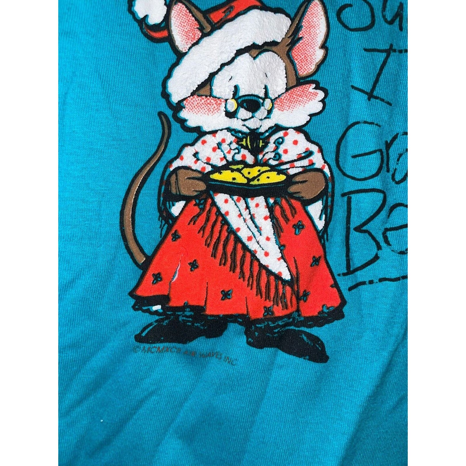 Jerzees Vintage Mouse Christmas Shirt I Like Grandma Tee VTG 90s L Size US L / EU 52-54 / 3 - 4 Thumbnail