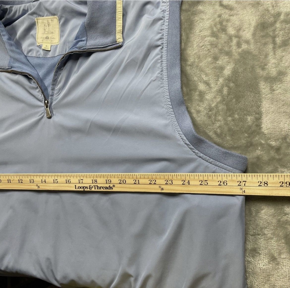 Brooks Brothers Brooks Brothers Mens XL Blue 1/4 Zip Golf Windbreaker Vest Size US XL / EU 56 / 4 - 10 Thumbnail