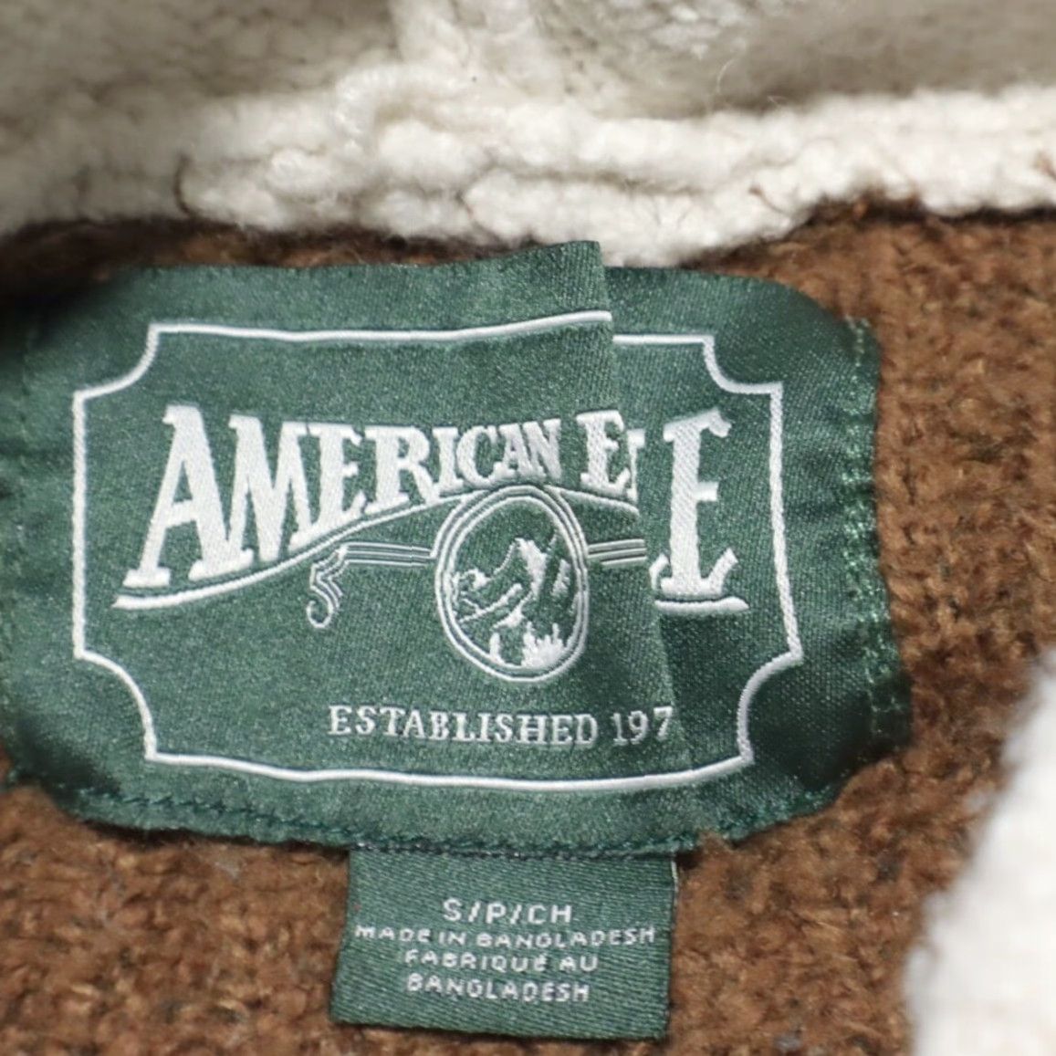Vintage American Eagle Sweatshirt Shirt Deer Knit Hooded Pullover Cream Mens S Size US S / EU 44-46 / 1 - 5 Thumbnail