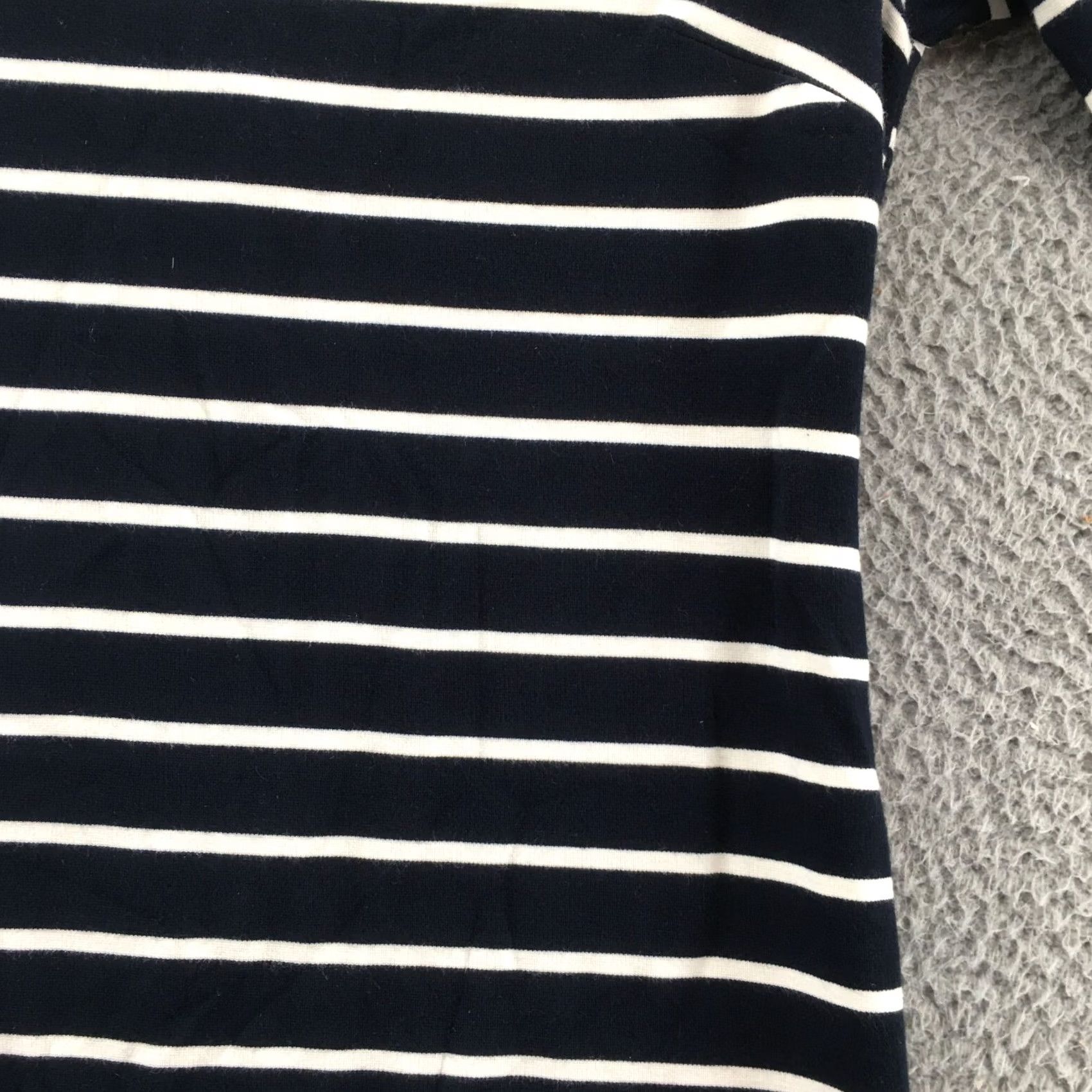 Banana Republic Banana Republic Bodycon Dress Womens Size 2 Black White Striped Short Sleeve Zip Back Size 26" / US 2 / IT 38 - 6 Thumbnail