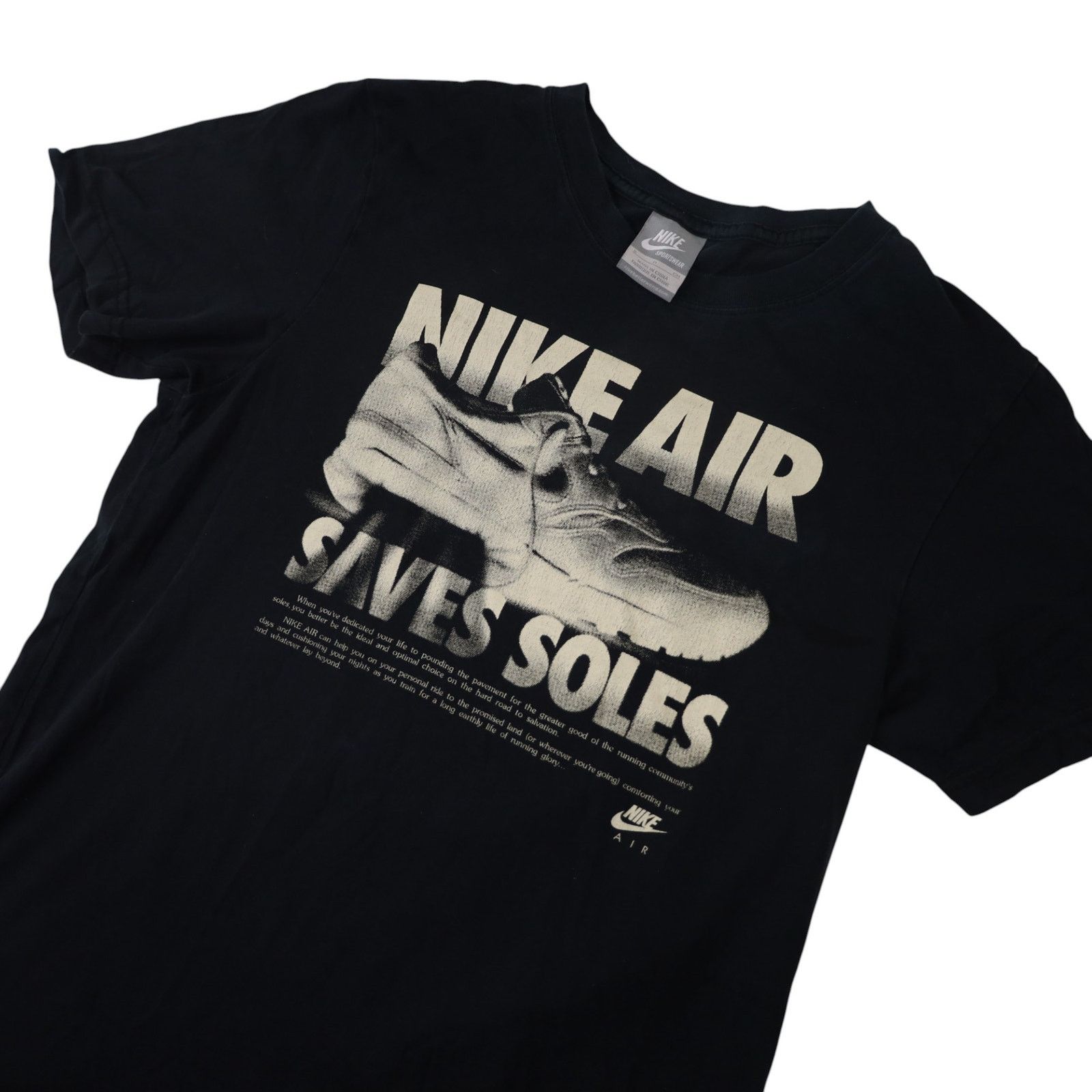 Nike × Vintage Vintage Y2k Nike Air Saves Soles Graphic T Shirt Size US S / EU 44-46 / 1 - 2 Thumbnail