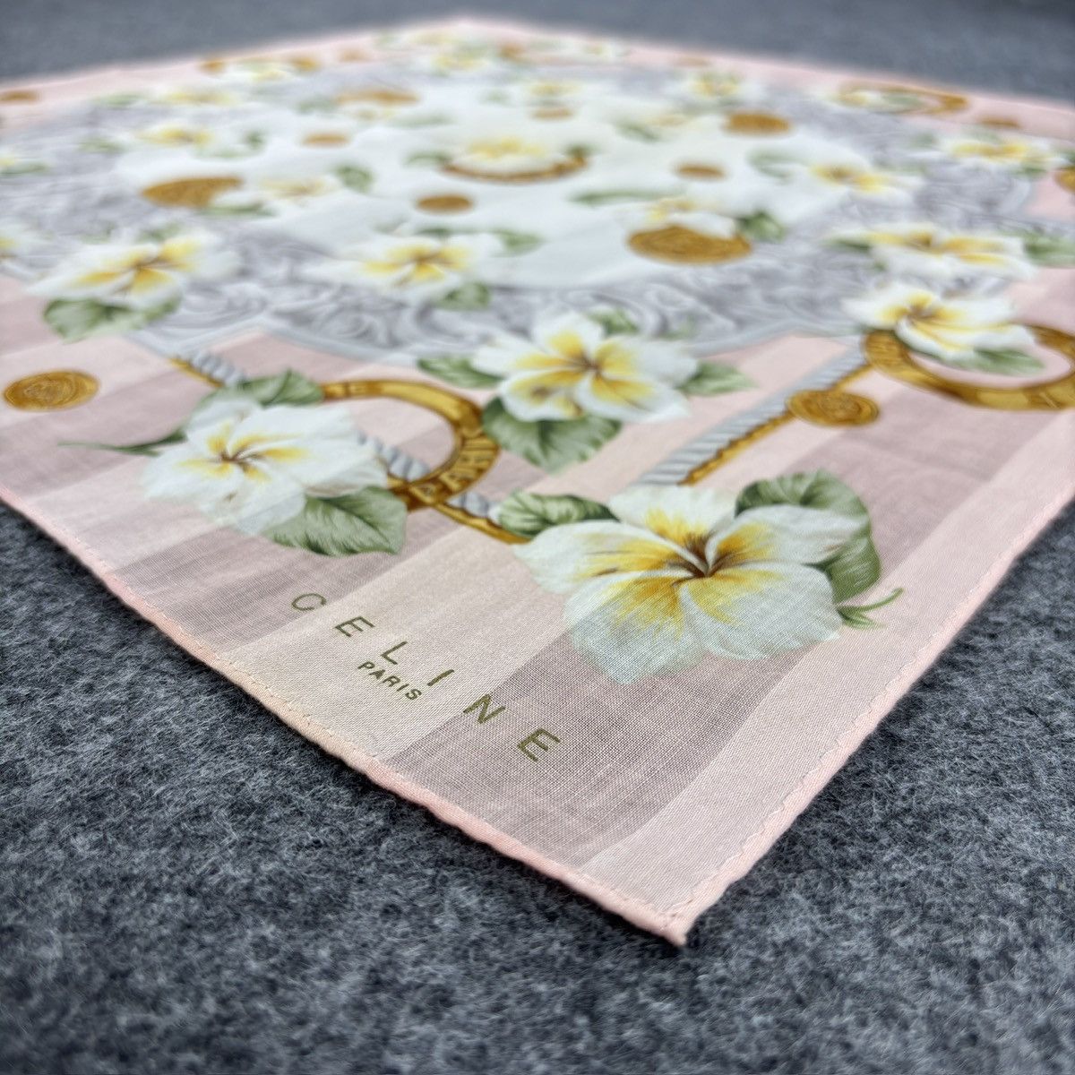 Celine × Vintage Handkerchief # E039 # Bandana # Neckerchief Size ONE SIZE - 5 Thumbnail