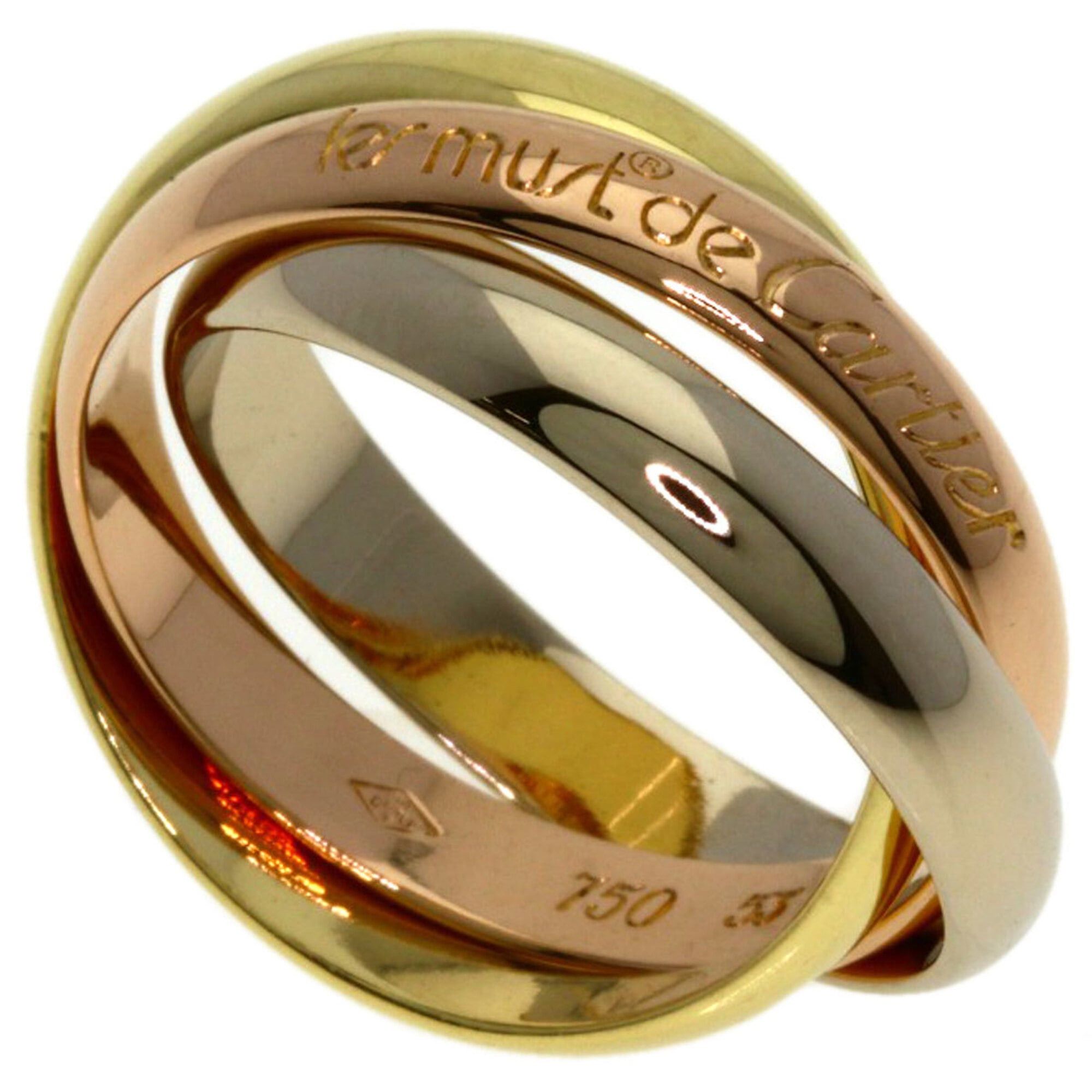 Cartier Cartier Trinity #53 Ring - 18K Yellow Gold/18K White Pink Gold Women's CARTIER Size ONE SIZE - 1 Thumbnail