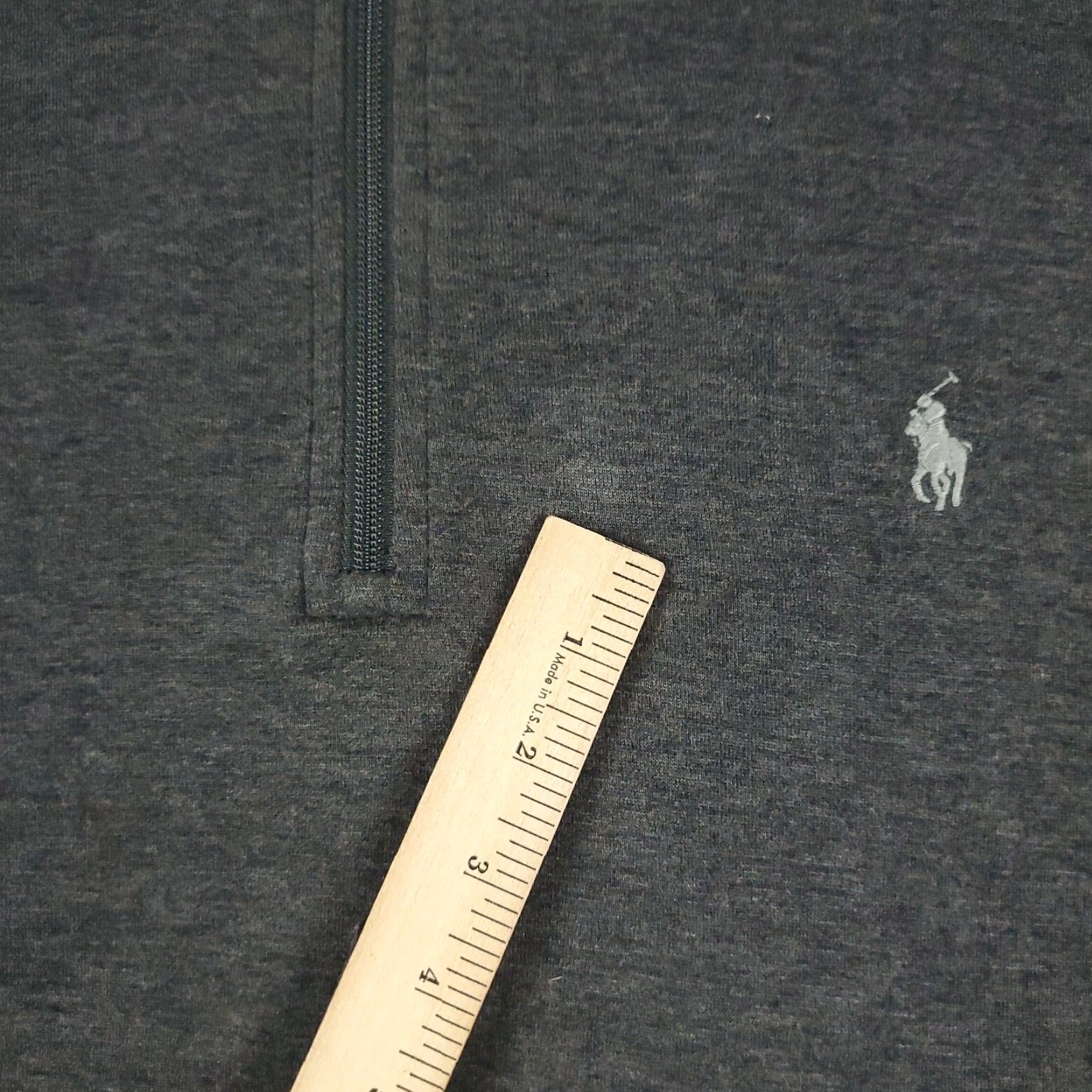 Polo Ralph Lauren Ralph Lauren Pullover Sweater Mens Large Gray 1/4 Zip Up Pony Logo Cotton Size US L / EU 52-54 / 3 - 5 Thumbnail