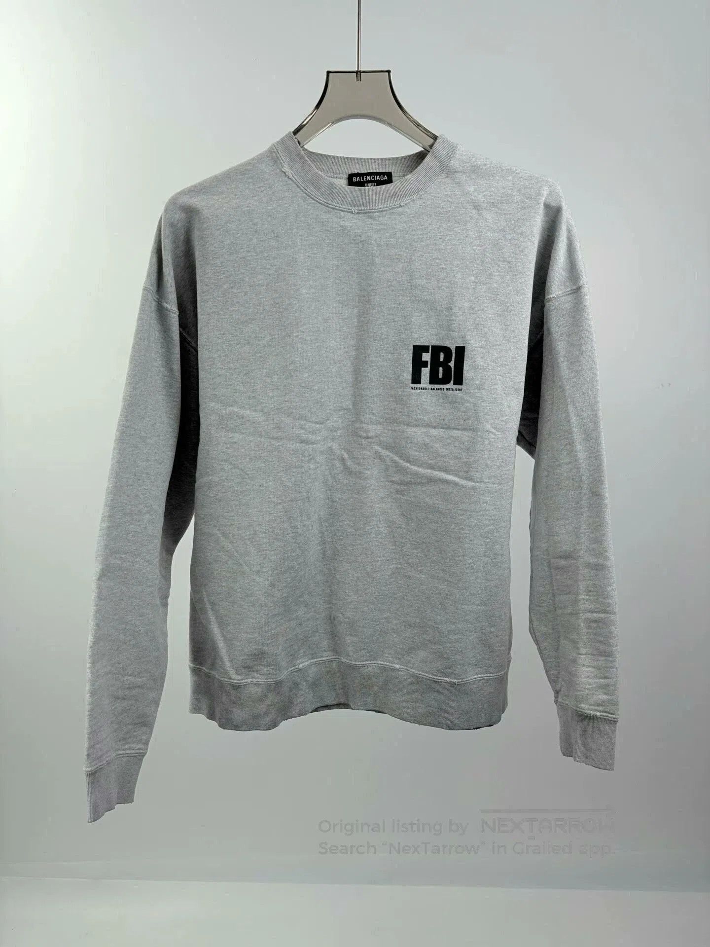Balenciaga balenciaga fbi gray long sleeve sweatshirt. Size US XS / EU 42 / 0 - 1 Thumbnail