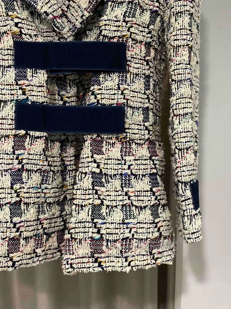 Chanel Chanel Data Centre Series White Tweed Mosaic Lapel Velcro Size XS / US 0-2 / IT 36-38 - 3 Thumbnail