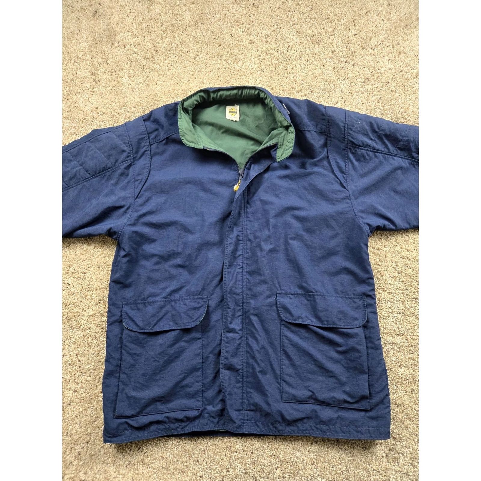 Vintage VINTAGE MOMO Jacket Men M Blue Full Zip Windbreaker Embroidered Pockets Lined Collared Cotton Italy Made Size US M / EU 48-50 / 2 - 5 Thumbnail