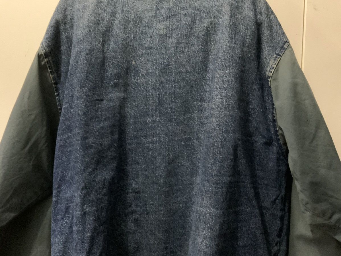 Japanese Brand Nevada Scaffold Denim Asid Light Wash Varsity Jacket Size ONE SIZE - 9 Thumbnail