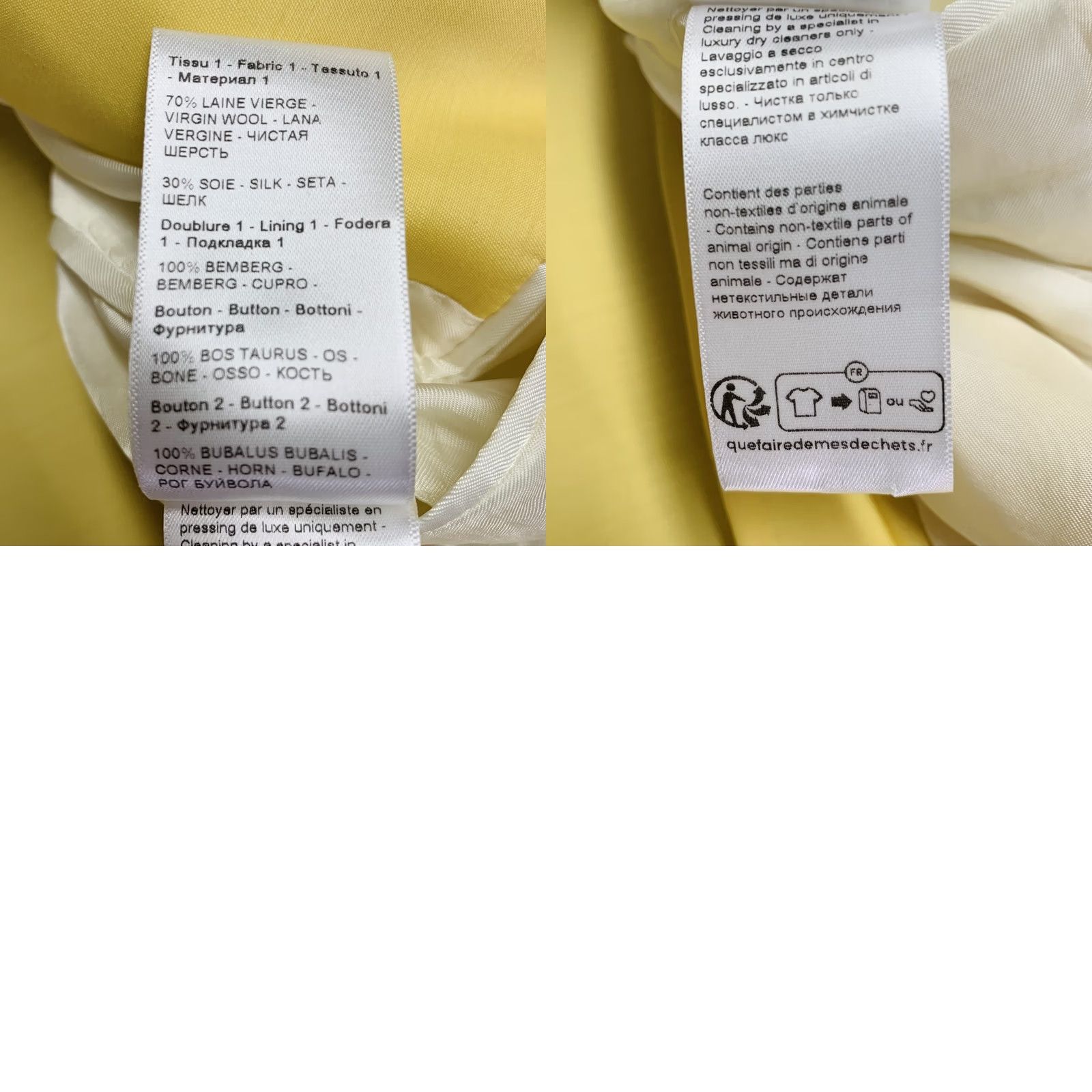 Lanvin LANVIN Size 42 Yellow Wool Silk Notch Lapel Sport Coat Size US XS / EU 42 / 0 - 9 Thumbnail